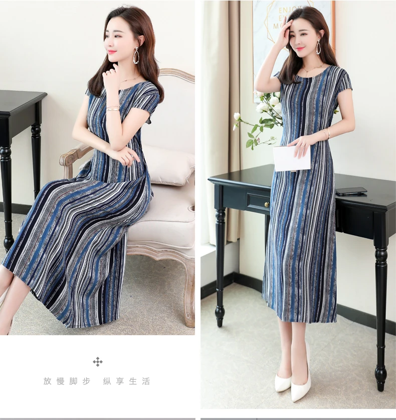 Vestidos mujer, ограниченная серия, новинка, с круглым вырезом, до середины икры, Vestido, Longo, Vanled, платье, женское, с коротким рукавом, круглый вырез, длинное, с принтом, тонкое