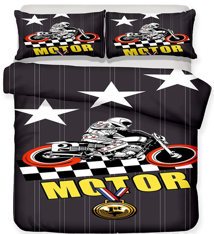 

3D Digital Printing Car Motor Sports Speeding up on a Track Duvet Cover Sets