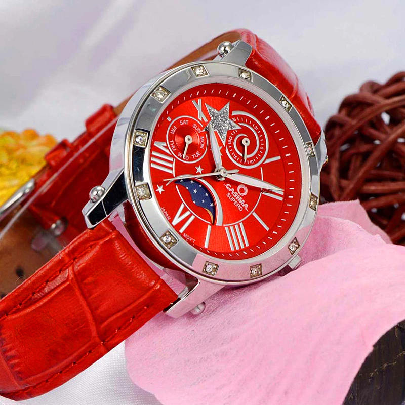 CASIMA Новый люксовый бренд Для женщин Календари часы известных модных Дизайн дамы