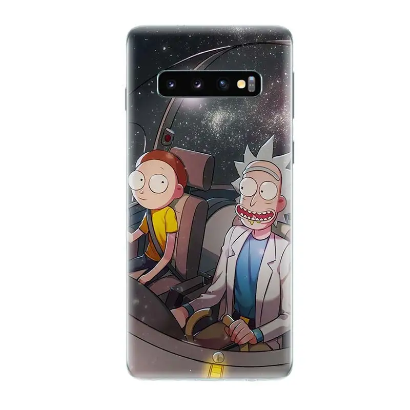 Рик и Морти модные мягкие Silicome чехол для телефона samsung Galaxy S10 S6 S7 край S8 S9 плюс S10E