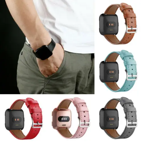 7 видов цветов роскошный ремешок для наручных часов из натуральной кожи Fitbit Versa