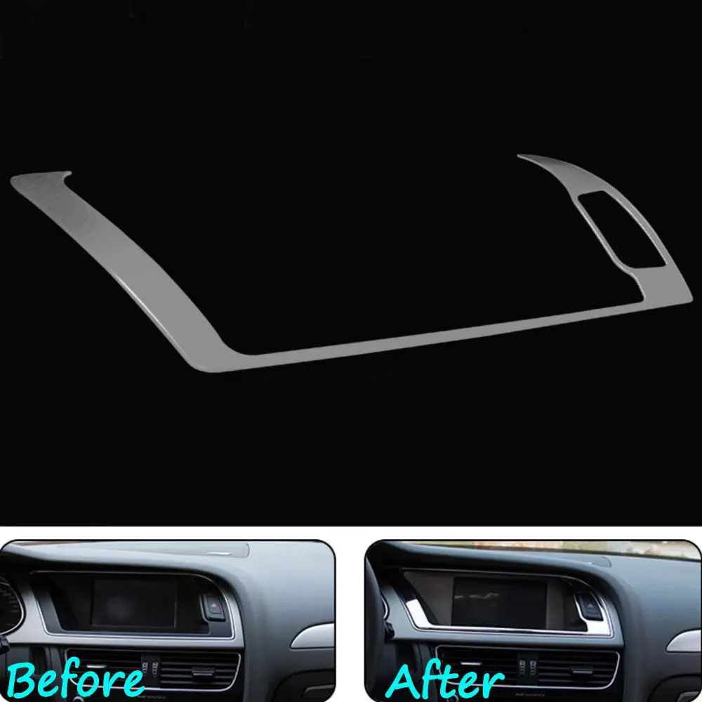 

BBQ@FUKA Fit For A4 B8 A5 2013-2015 Auto Car Console Warning Light Panel Cover Trim Stainless Steel Sticker