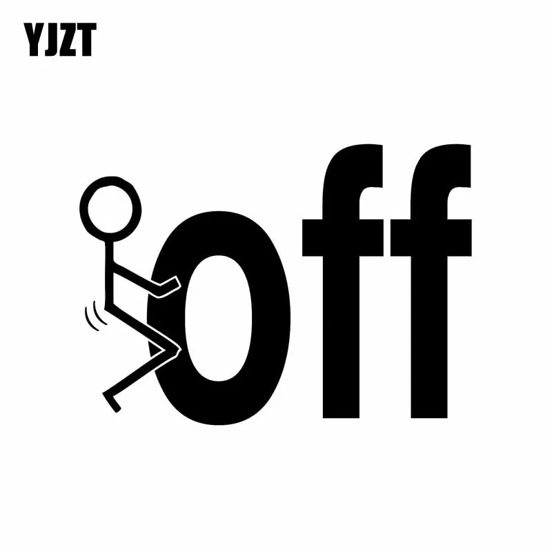 YJZT 12 7 см * 9 F OFF забавные виниловые наклейки в виде Фотообоев c переводными