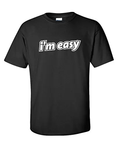 Забавная футболка с надписью I'm Easy вечерние Y | Мужская одежда