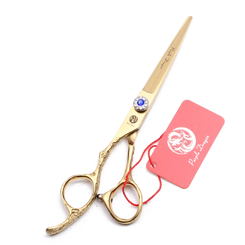 Левая рука 5," фиолетовый дракон 440C Профессиональные Парикмахерские ножницы истончение ножницы для салона ножницы для волос Z8002