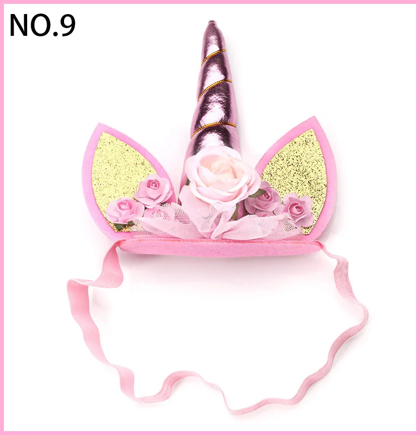 free shipping 50pcs Unicorn Flower Crown Headband party headband Magical Floral Gold DIY Kit | Аксессуары для одежды