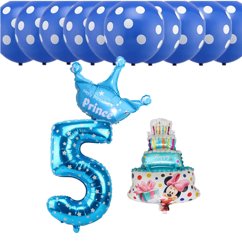 13 шт., для детей 1, 2, 3, 4, 5, 6 лет, на день рождения, фольга, воздушные шары, набор, торт ко дню рождения, гелиевые шары в виде цифр, украшения для детского душа - Цвет: style 26