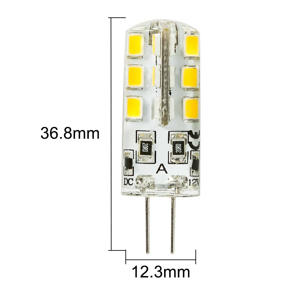 10 шт./лот светодиодная G4 2835 SMD 6 Вт AC/DC 12V 24LED лампа галогенная g4 Светодиодные лампы