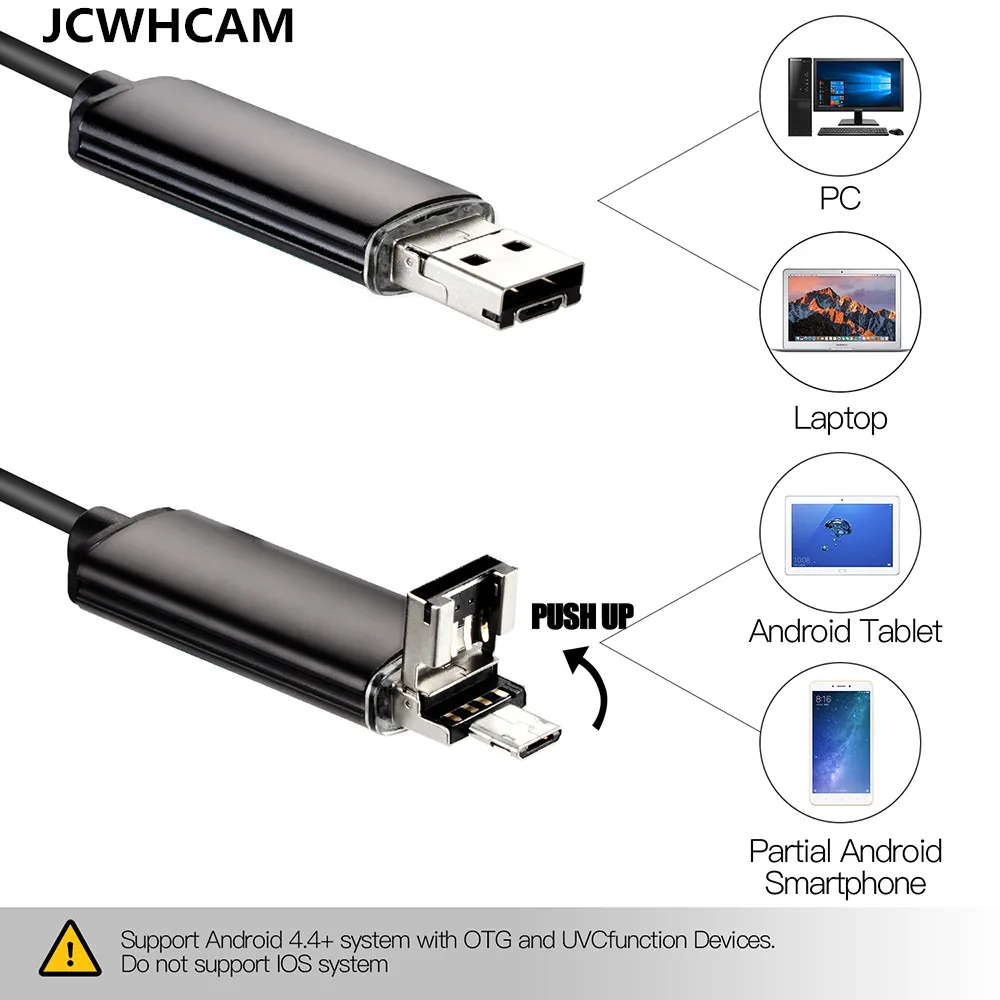 USB-эндоскоп с кабелем 1/2/5/10 м объектив 5 мм | Безопасность и защита