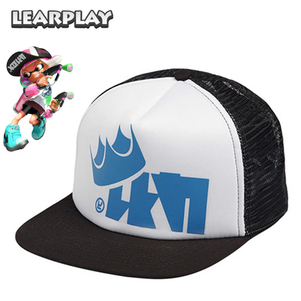 Learplay Splatoon King флип регулируемые кепки с сеткой бейсбольная кепка Дальнобойщик шляпа Рождественский костюм аксессуары для взрослых детей