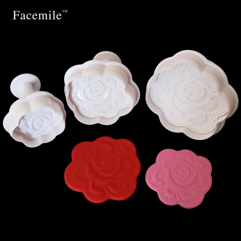3 шт./компл. кухонные аксессуары красивые помадки розы 3D пластиковые формы для