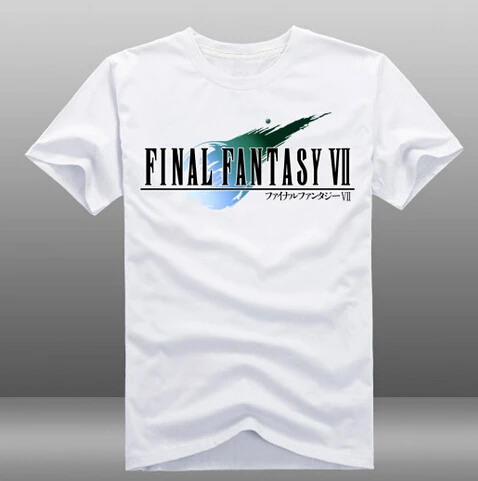 Мужские игры Final Fantasy VII FF7 белые футболки короткий рукав с круглым вырезом топы