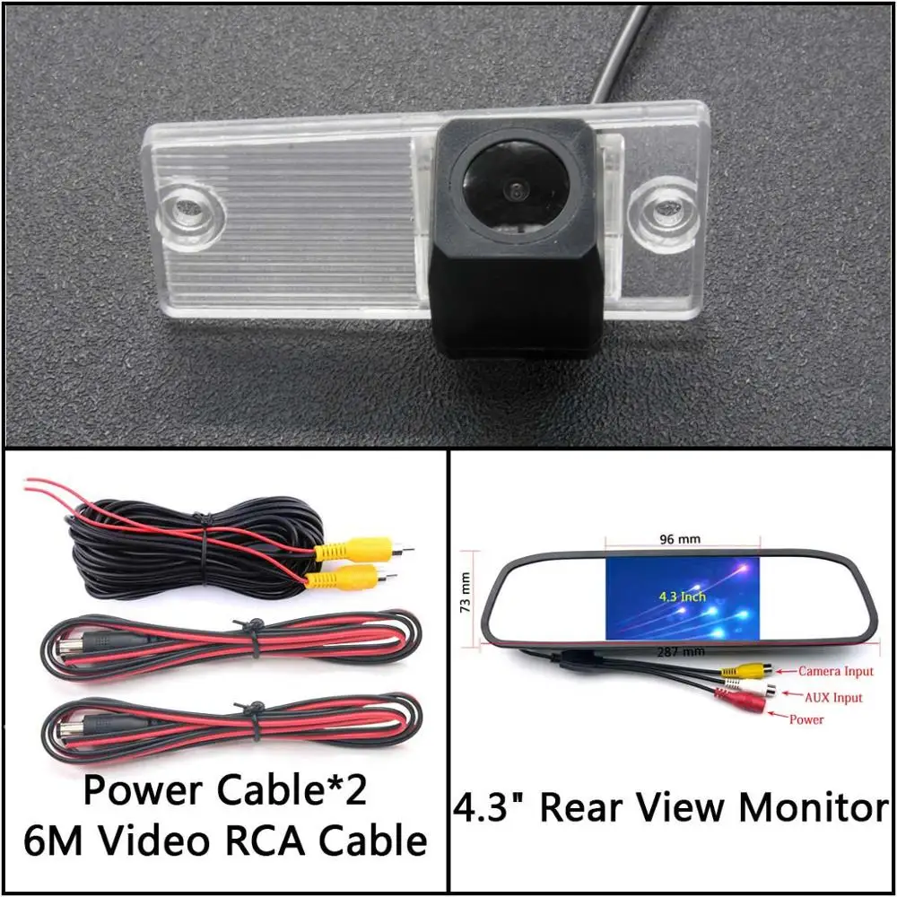 Cam N 4.3 Mirror Full HD камера заднего вида для Kia Cerato RIO 2002 2003 2004 2005 2006 2007 2008 2009 2010 2013-ЖК-монитор для парковки автомобиля - Название цвета: Cam N 4.3 Mirror