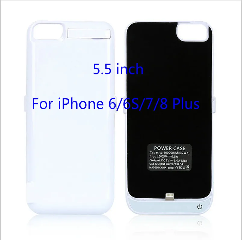 For 6 6s 7 8 Plus Внешний аккумулятор 10000 мА/ч, чехол для iPhone 6, 6s, 7, 8, Ультратонкий чехол для зарядки аккумулятора, для iPhone 6, 6s, 7, 8 Plus - Цвет: For 6 6s 7 8 Plus