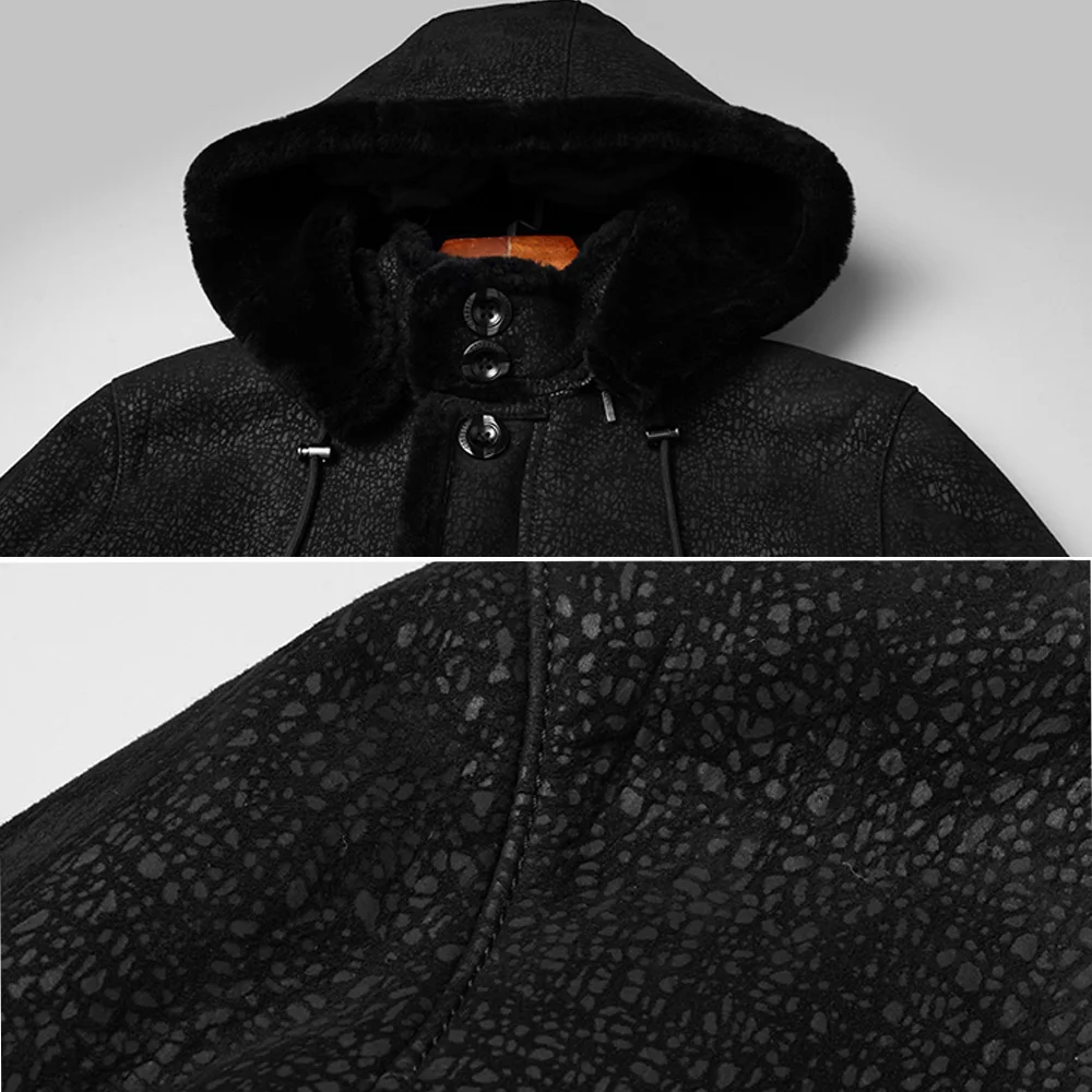 2019 Luxury 100% Guaranteed Natural Sheepskin Fur Shearling Coat Men Winter Real Clothing Genuine Leather Outwear | Мужская одежда