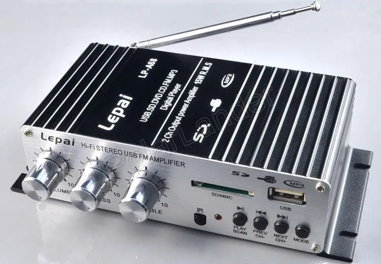 LP-A68 автомобильный усилитель 12 В HiFi USB SD FM радио/MP3-плеер Стерео аудио цифровой Hi-Fi