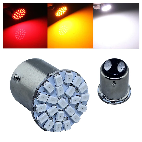 10X BA15D P21/5 Вт 1157 22 SMD Автомобильные светодиоды Авто Задние боковые индикаторные