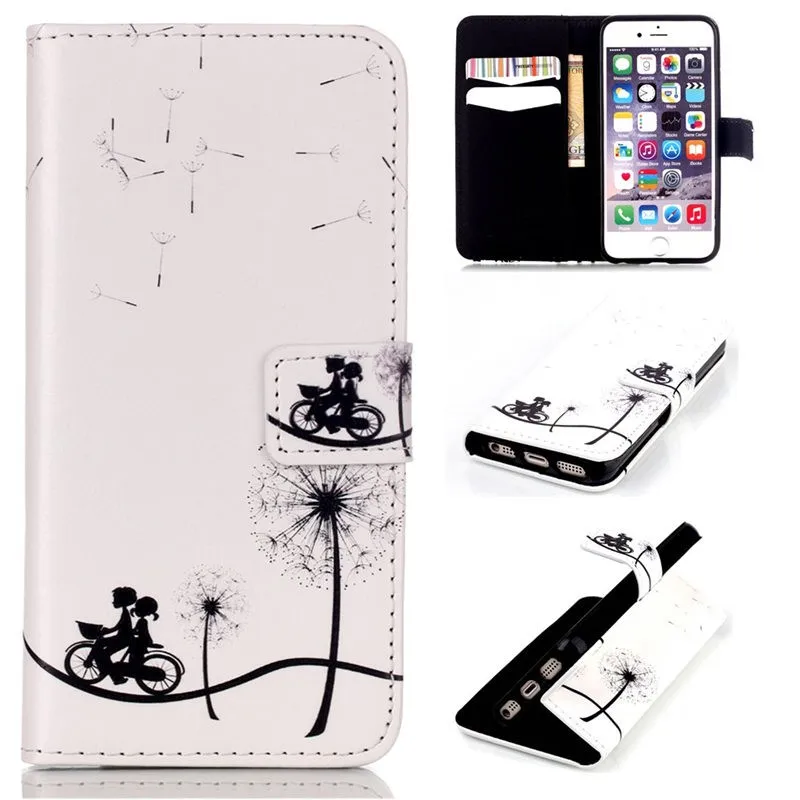 Кожаный чехол для телефона, женский кошелек, сумка для apple iPhone 5, 5S, SE, 6, 6s Plus, слот для карт, чехол-книжка, Магнитный Флип, Fundas, Бабочка, D10Z