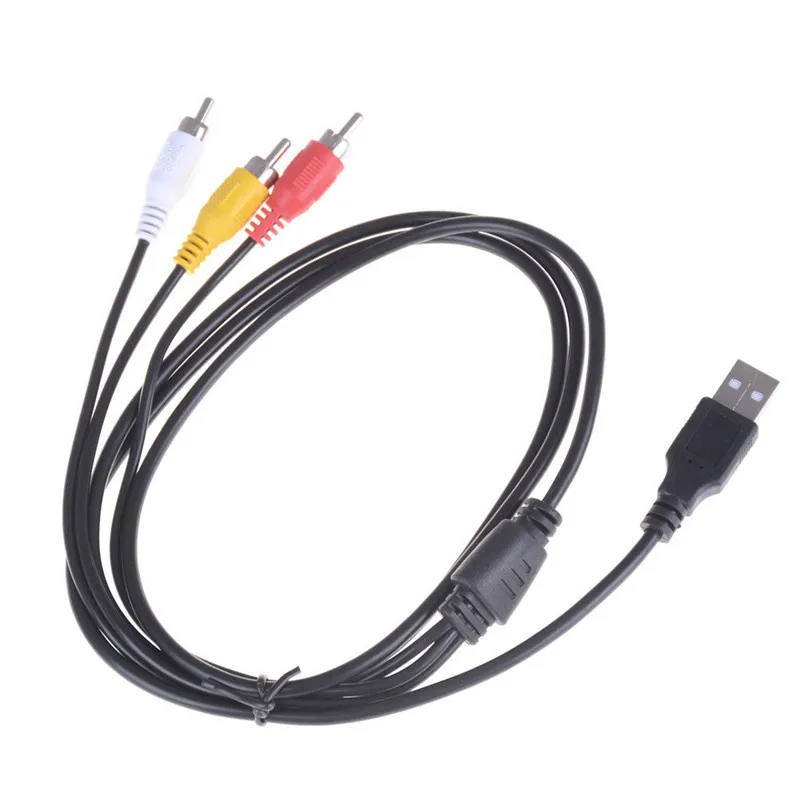 1 5 м USB 2 0 штекер к 3 RCA видео кабель AV аудио адаптер Шнур для оборудования HDD