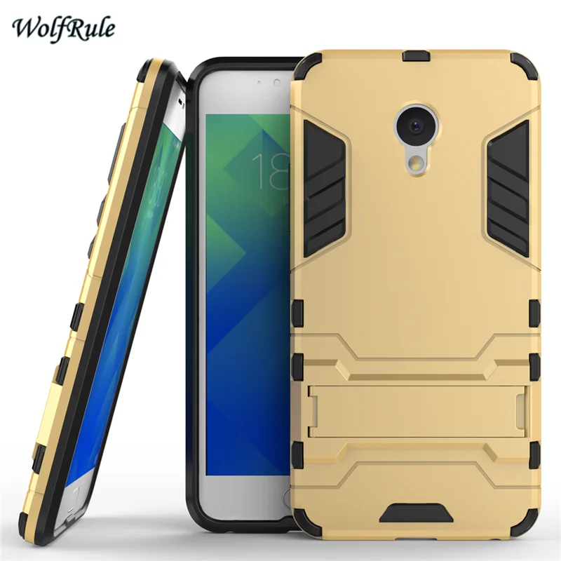 WolfRule For Meizu M5 Case Soft Rubber &amp Plastic Stand Anti Knock Cover 5.2'' &lt |