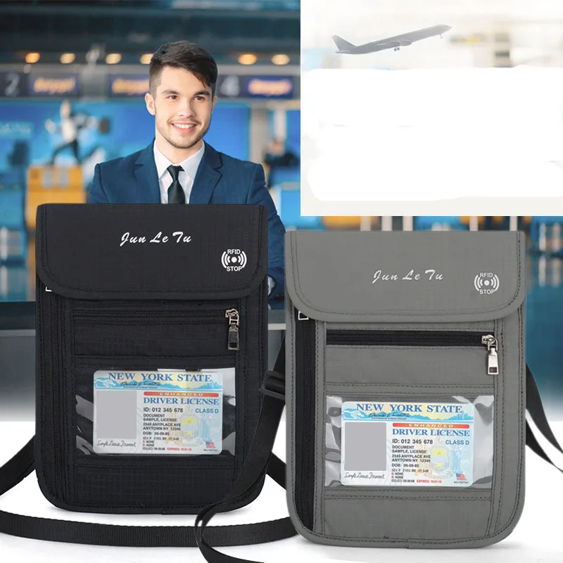 RFID Блокировка паспорт держатель для карт Путешествия Безопасный Документ Органайзер шеи чехол ID держатель
