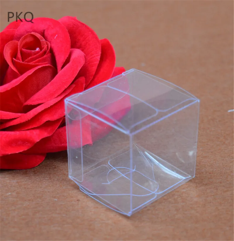 50pcs 15 sizes Wholesale Square Plastic Gift Box Transparent Dolls/Toys Display Clear PVC Chocolate/Candy Wedding Decor | Дом и сад