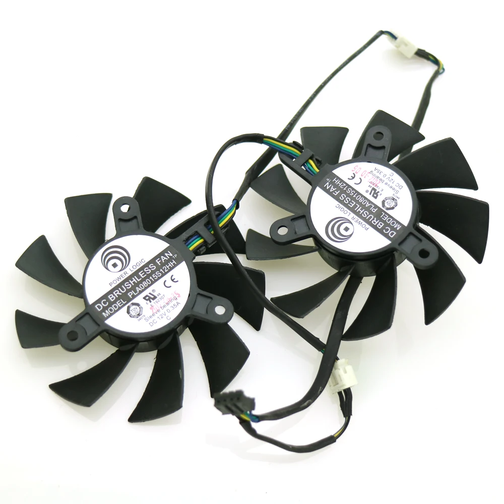 Вентилятор для видеокарты PLA08015S12HH 12 В 0 35a 75 мм 42*42*42 4pin 4 провода VGA EVGA GTX660ti GTX670 GTX680 |
