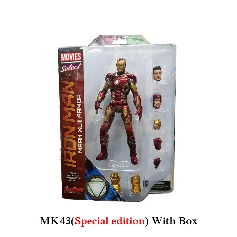 Новые горячие Мстители Железный человек фигурка модель 18-20 см MK42 MK43 кукла Железный человек ПВХ игрушечная фигурка acgn Brinquedos аниме детские игрушки