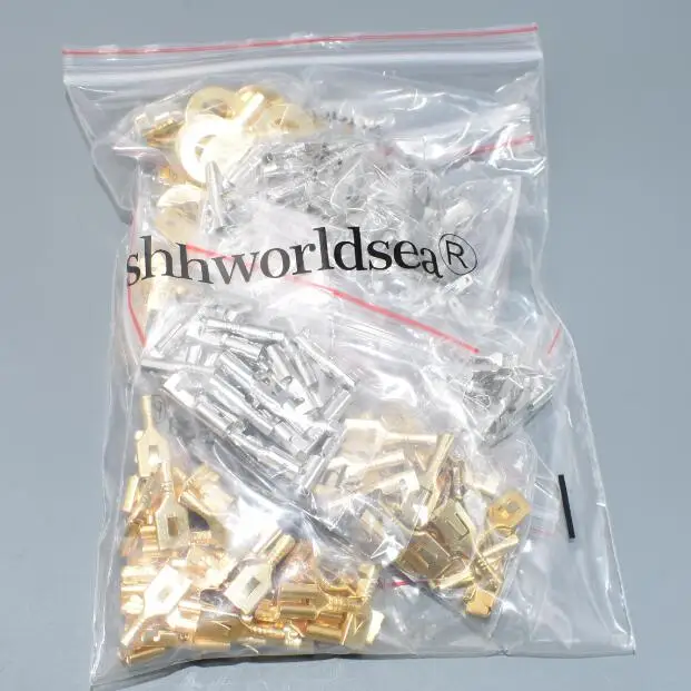 Shhworld Sea 300 шт Смешанные 2,8 мм 4,8 мм 6,3 мм на выбор 14 видов модели медные автомобильные клеммы