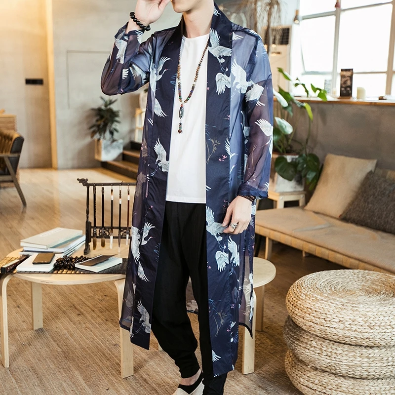 Кимоно кардиган мужской японский obi yukata Япония кимоно мужская японская мода haori