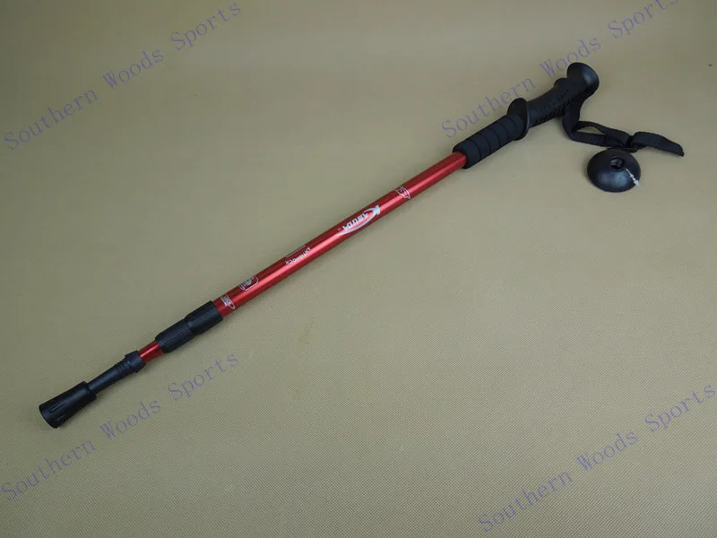 ALUMINUM ALLOY Adjustable Alpenstock telescopic Walking Stick straightshank 135cm Hiking Cane trekking poles 4color 350g |