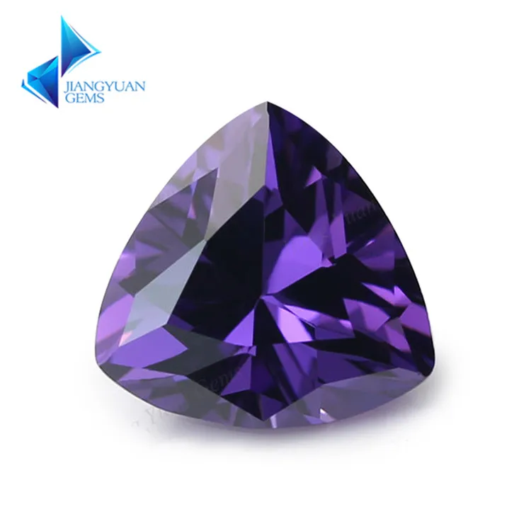 

3x3~12x12mm Trillion Shape 5A Purple CZ Stone Synthetic Gems Cubic Zirconia For Jewelry DIY