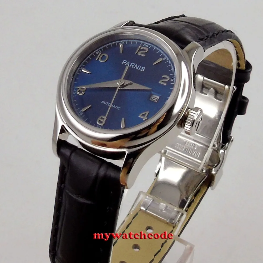 

Luxurious 26mm parnis blue dial 21 jewels miyota automatic womens lady watch