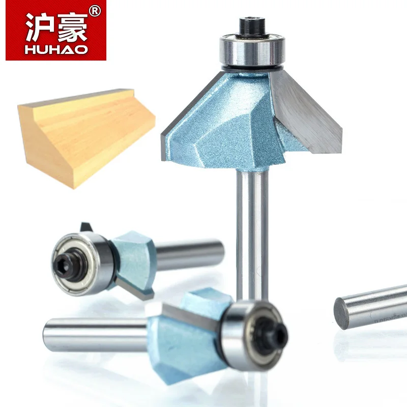 HUHAO 1 шт. 1/2 "1/4" хвостовик фаска резак промышленного класса фрезы для древесины