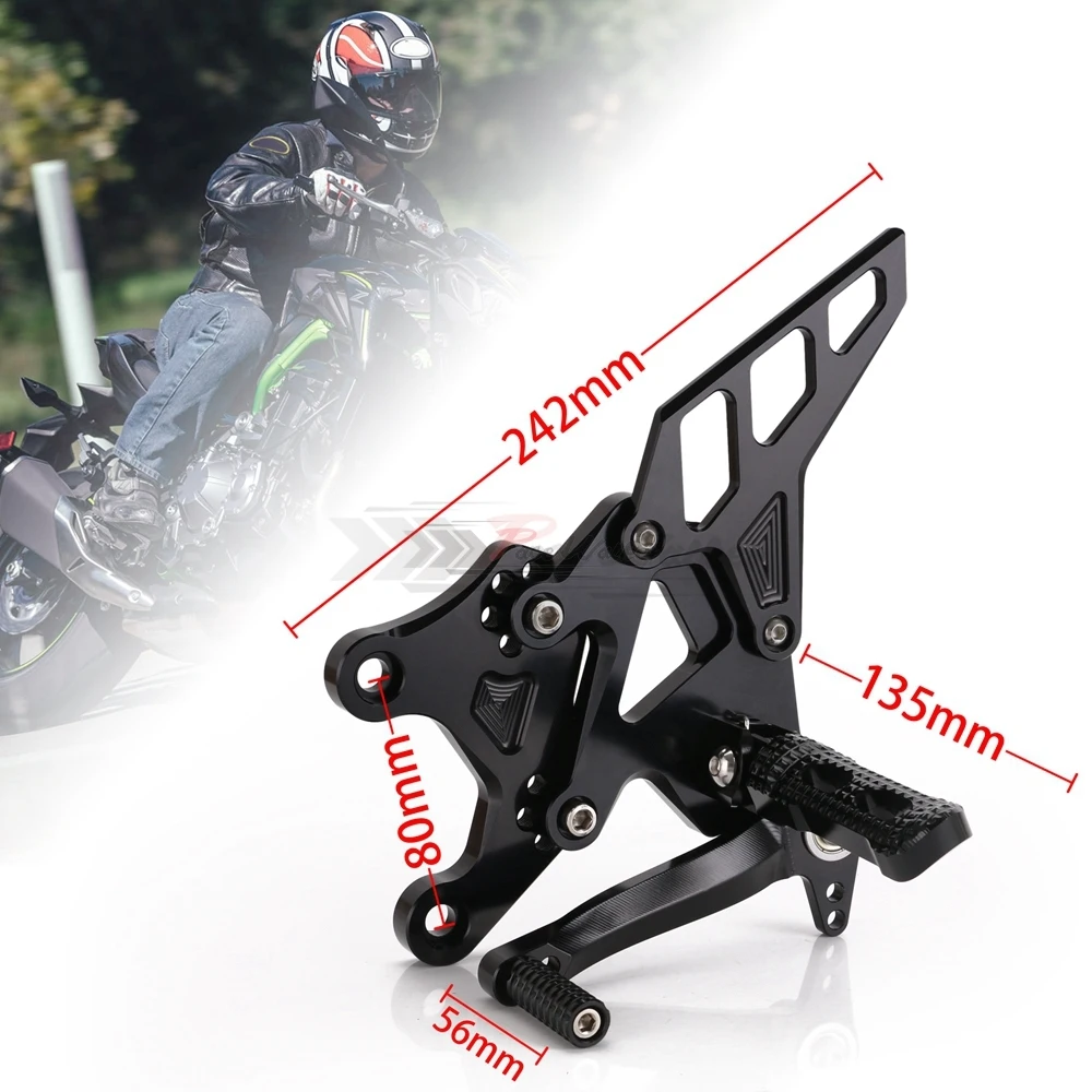 CNC Алюминиевые мотоциклетные регулируемые уличные велосипедные подножки Rearset