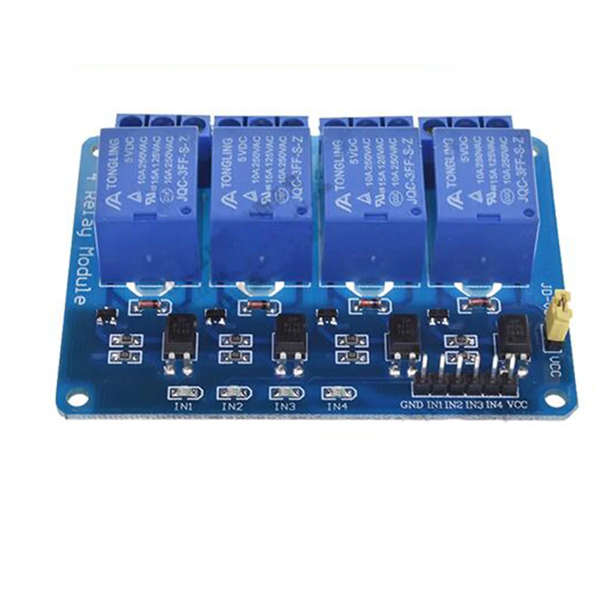 4-канальный DC 5V релейный модуль с Оптрон Поддержка AVR/51/PIC микропроцессорная