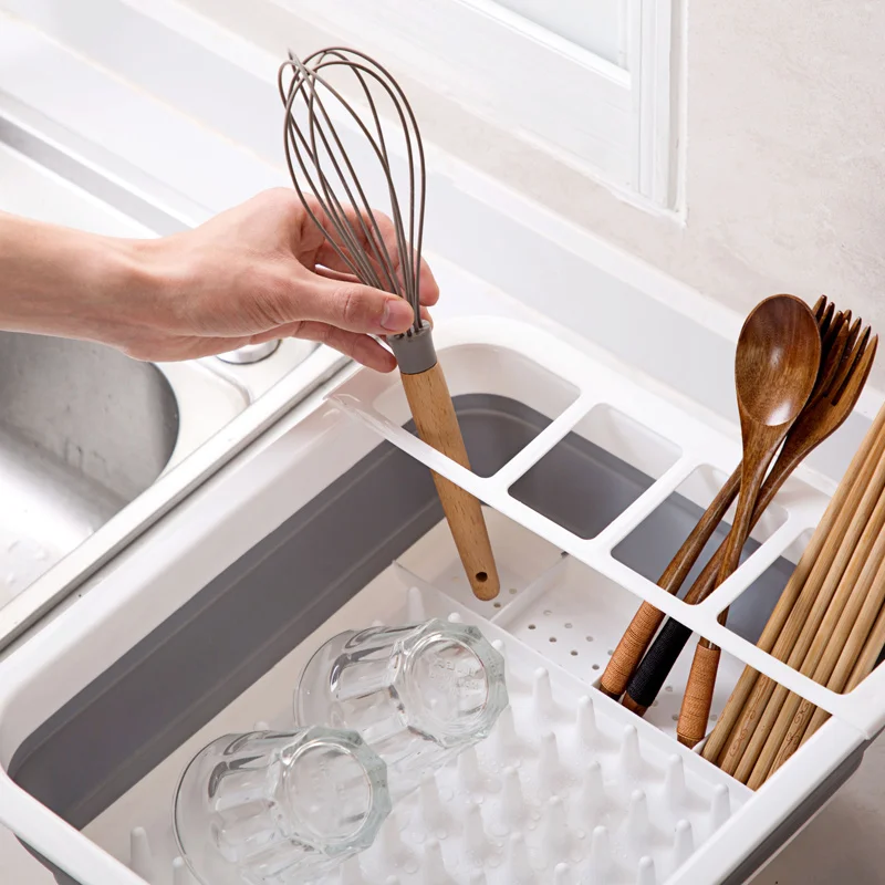 Складная кухонная посуда сливная стойка для столовых приборов коробка хранения