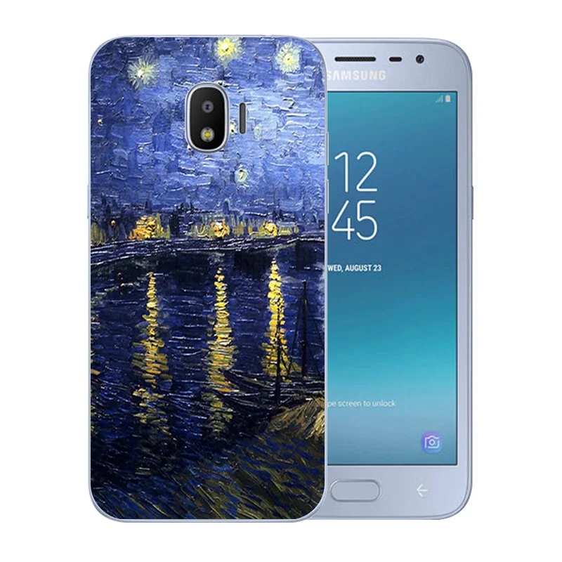 Прозрачные чехлы из ТПУ для Samsung Galaxy J2 Pro 2018/SM-J250F силиконовый чехол с рисунком Ван