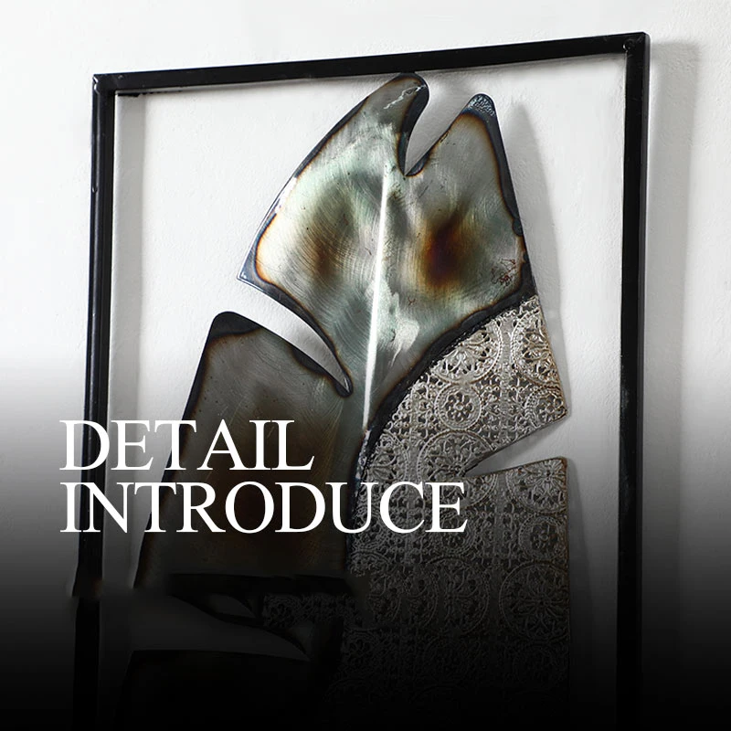 Американские кованые железные листья настенные подвесные поделки украшения для