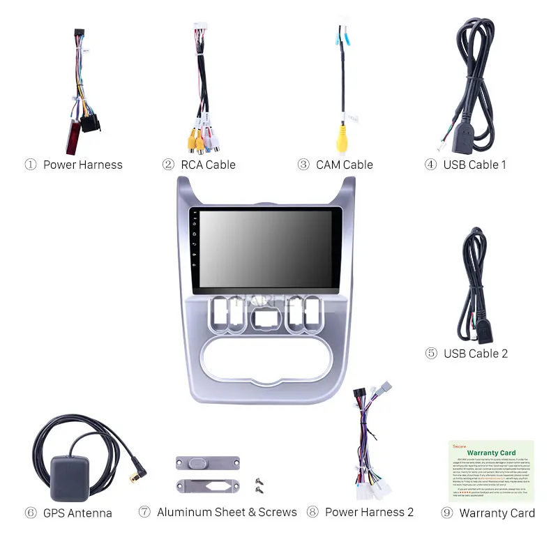Harfey Navi HD 9 &quotAndroid 8 1 стерео для Renault Duster/Logan 2009 2010 2011 2012 2013 Bluetooth USB AUX поддержка Carplay 3G