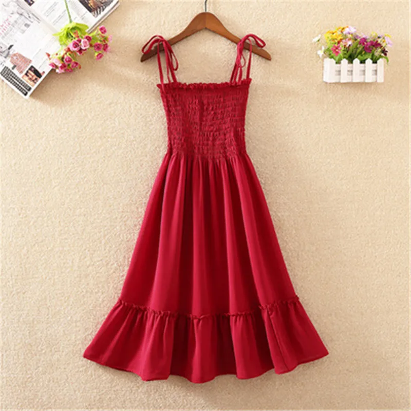 Женское платье на шнурках Повседневное средней длины без рукавов шифоновый