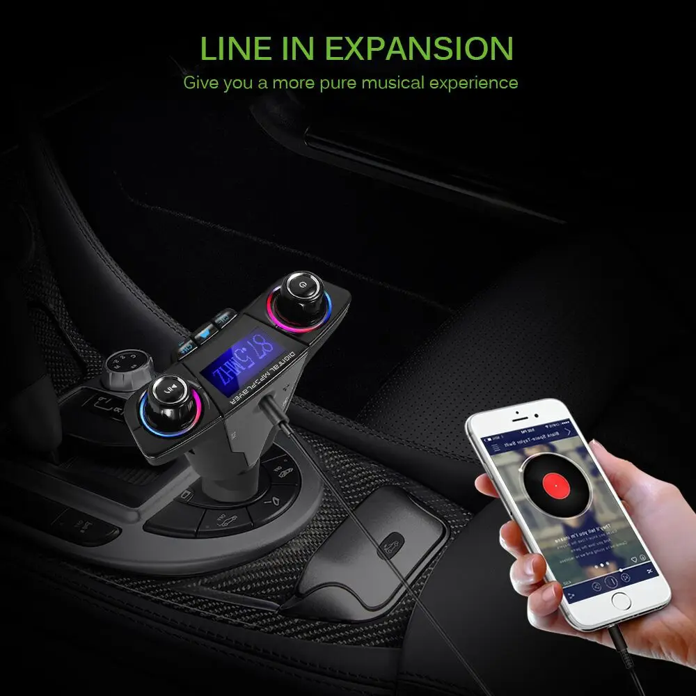 Bluetooth автомобильный комплект MP3 плеер беспроводной fm передатчик громкой связи