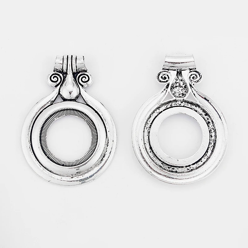 3 шт. крупные Круглые Пустотелые Подвески размером 30 мм|hollow pendant|settings for cabochonscameo