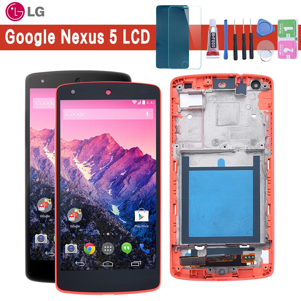 Оригинальный дисплей 4 95 дюйма для LG Nexus 5 ЖК D820 D821 замена экрана|nexus lcd display|nexus display