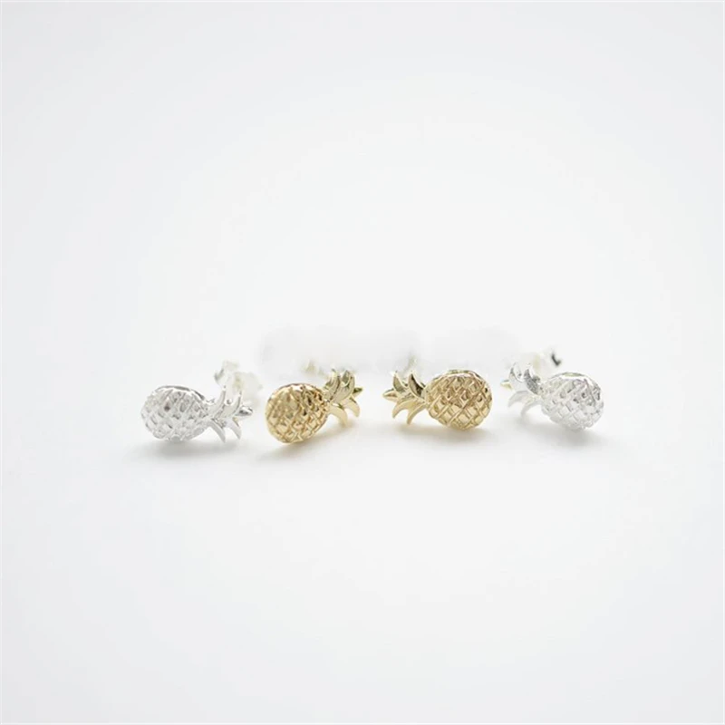 Модные серьги-гвоздики с ананасами прекрасные маленькие красивые трехмерные фрукты для женщин на.