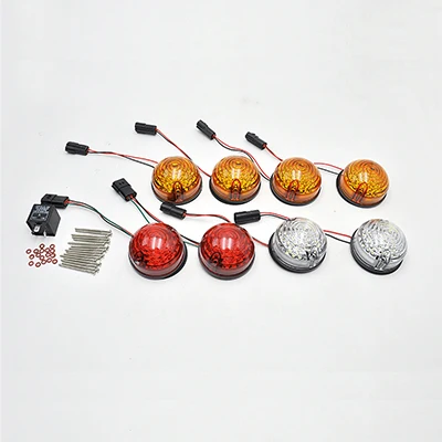 W Y R 8 шт./Комплект дыма для Land Rover 90/110 83-90 Defender 90-16 Led Upgrade Kit лампа Замена переднего заднего индикатора задний стоп положение - Испускаемый цвет: W Y R