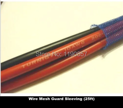 25 футов 10 мм Гибкая плетеная ПЭТ расширяемая Автомобильная кабельная втулка