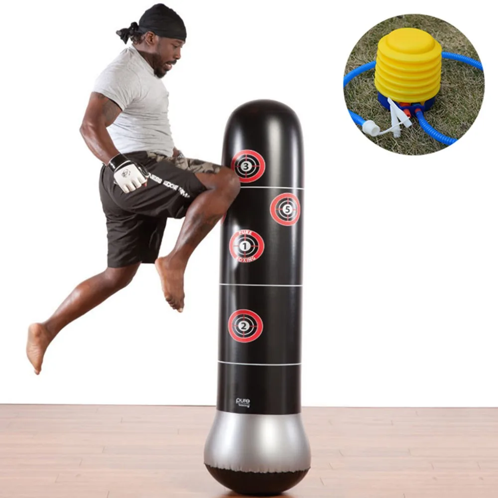 160 см боксерский Пробивной мешок надувной бесплатно стенд тумблер Муай Тай