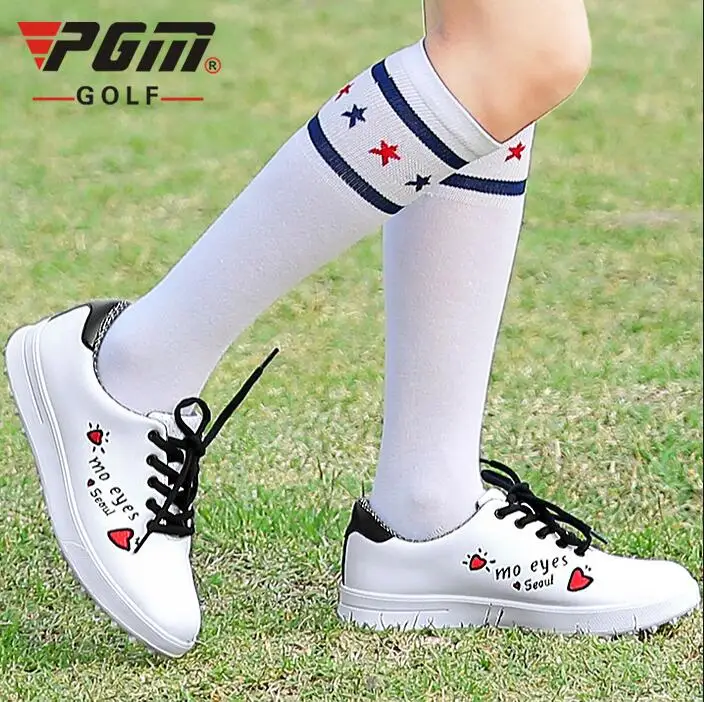 

2019 new Korean version golf shoes MO EYES Microfiber Waterproof girls Golf Shoes breathable non-slip children's golf sneakers