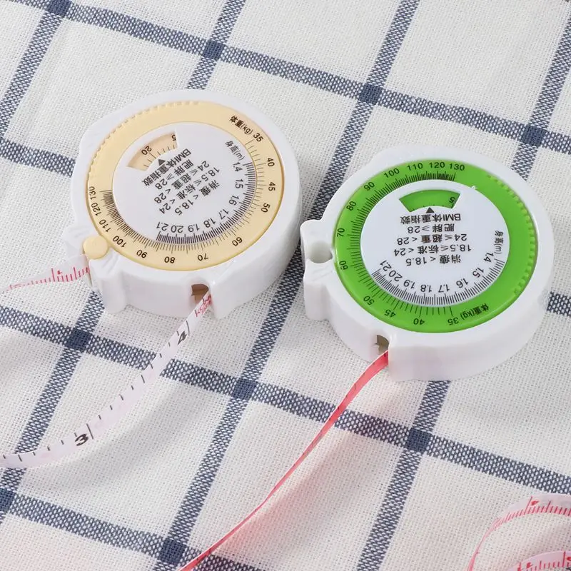 

BMI Body Mass Index Retractable Tape 150cm Measure Calculator Diet Weight Loss Tape Measures Tools